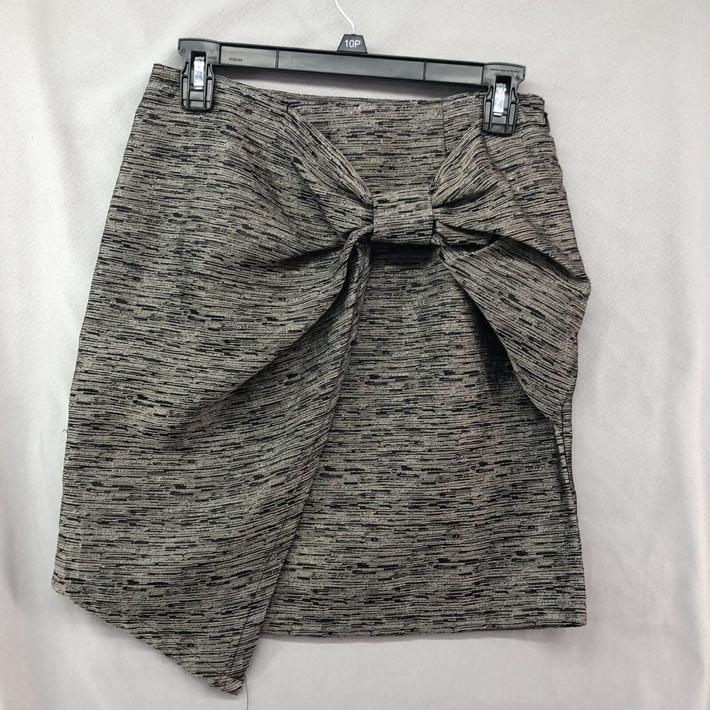 Ya Los Angeles Dark Gray Black Knee Length Skirt Size M Women Business Casual